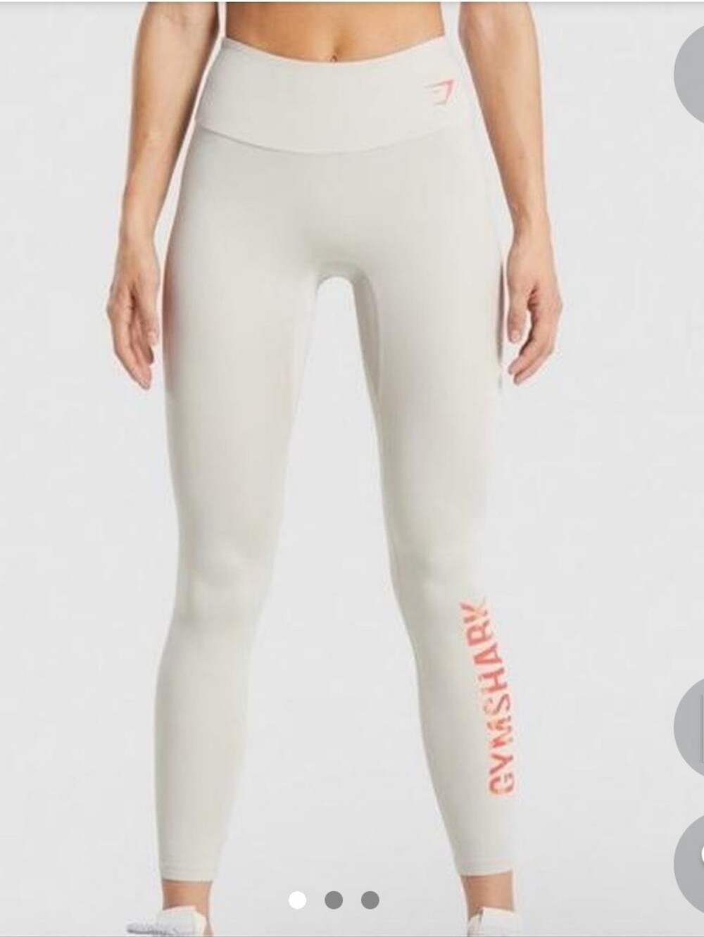 Gymshark High-Waisted Training Leggings with Vertical Calf Logo Small